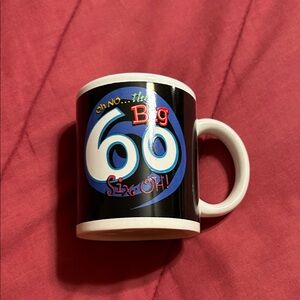 Amscan Black and Blue 60th Birthday Mug